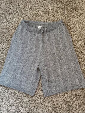 Gelato Pique Men's Gray Knit Drawstring Lounge Shorts - M